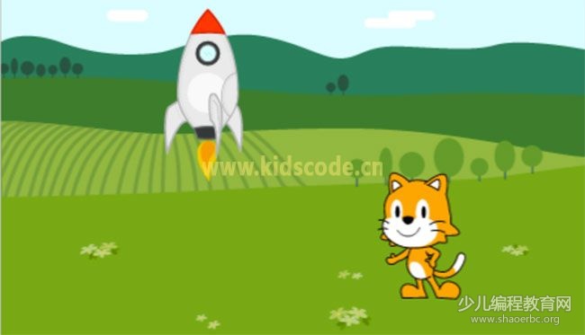 scratchjr圖文教程：第四章游戲-火箭發射升空
