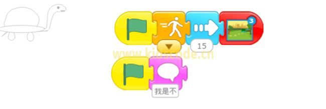 scratchjr圖文教程：第三章我的故事-龜兔賽跑【綜合】